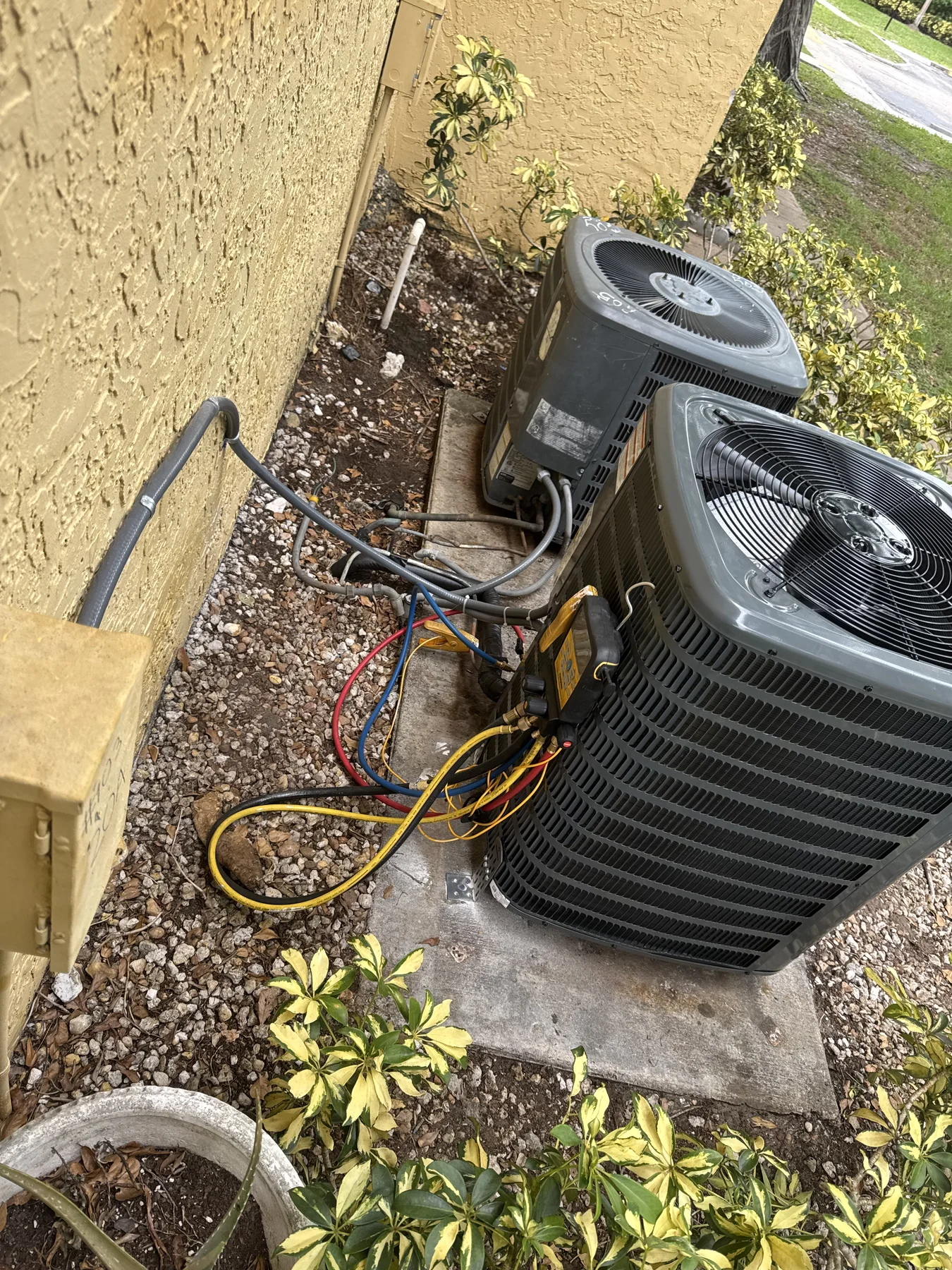 Photo from a Goodman outdoor condenser installation
