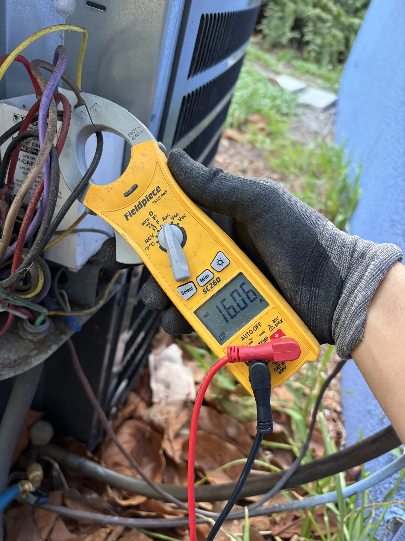 HVAC maintenance work shown in a service photo