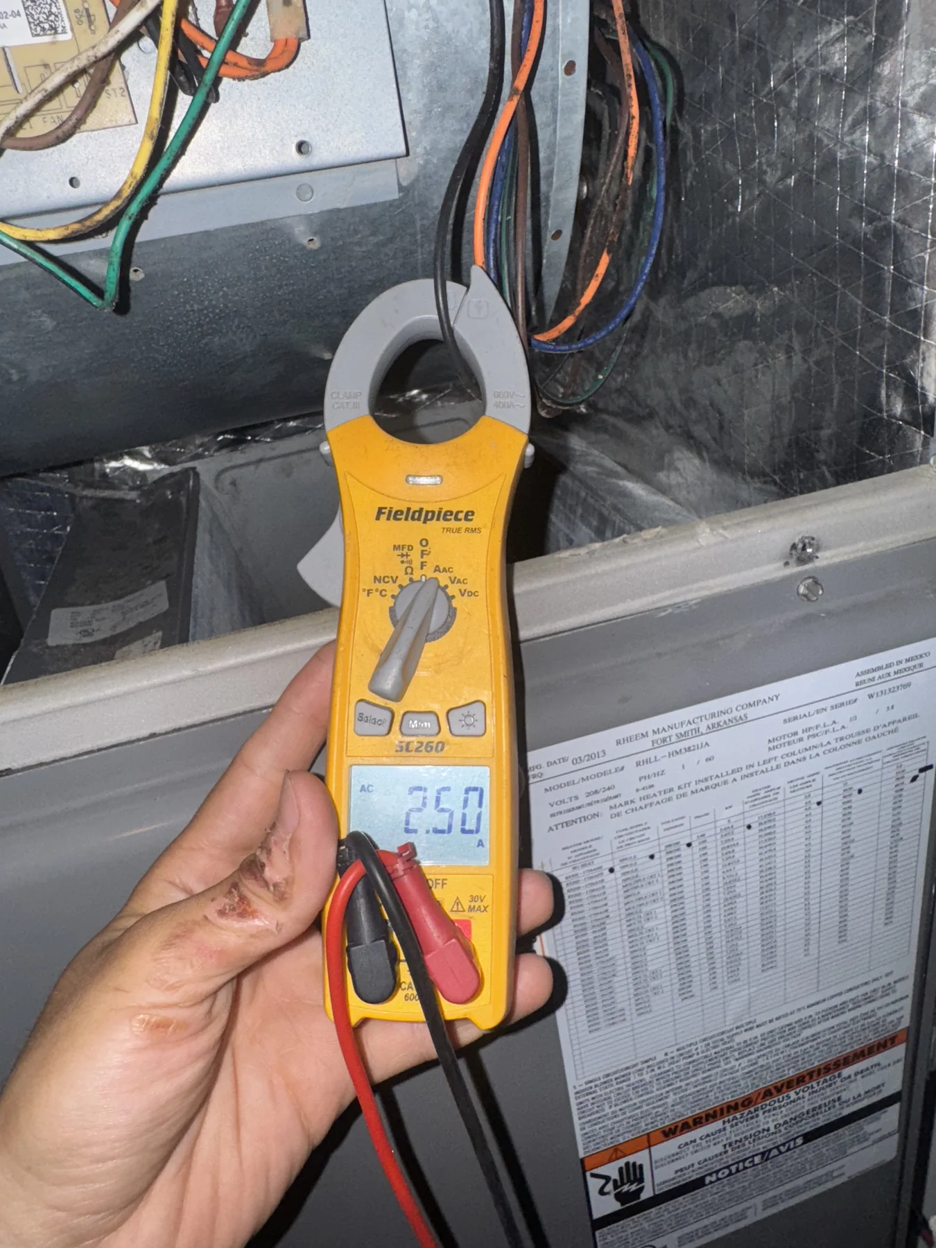 HVAC tune-up service shown in a job photo