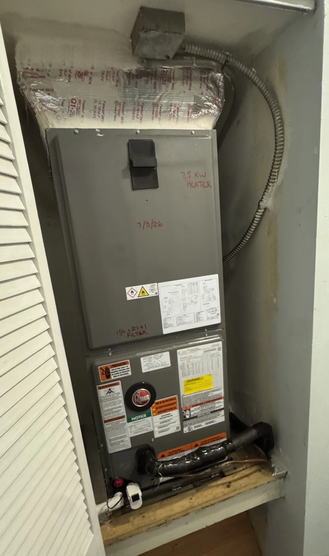 Photo of Rheem HVAC installation work