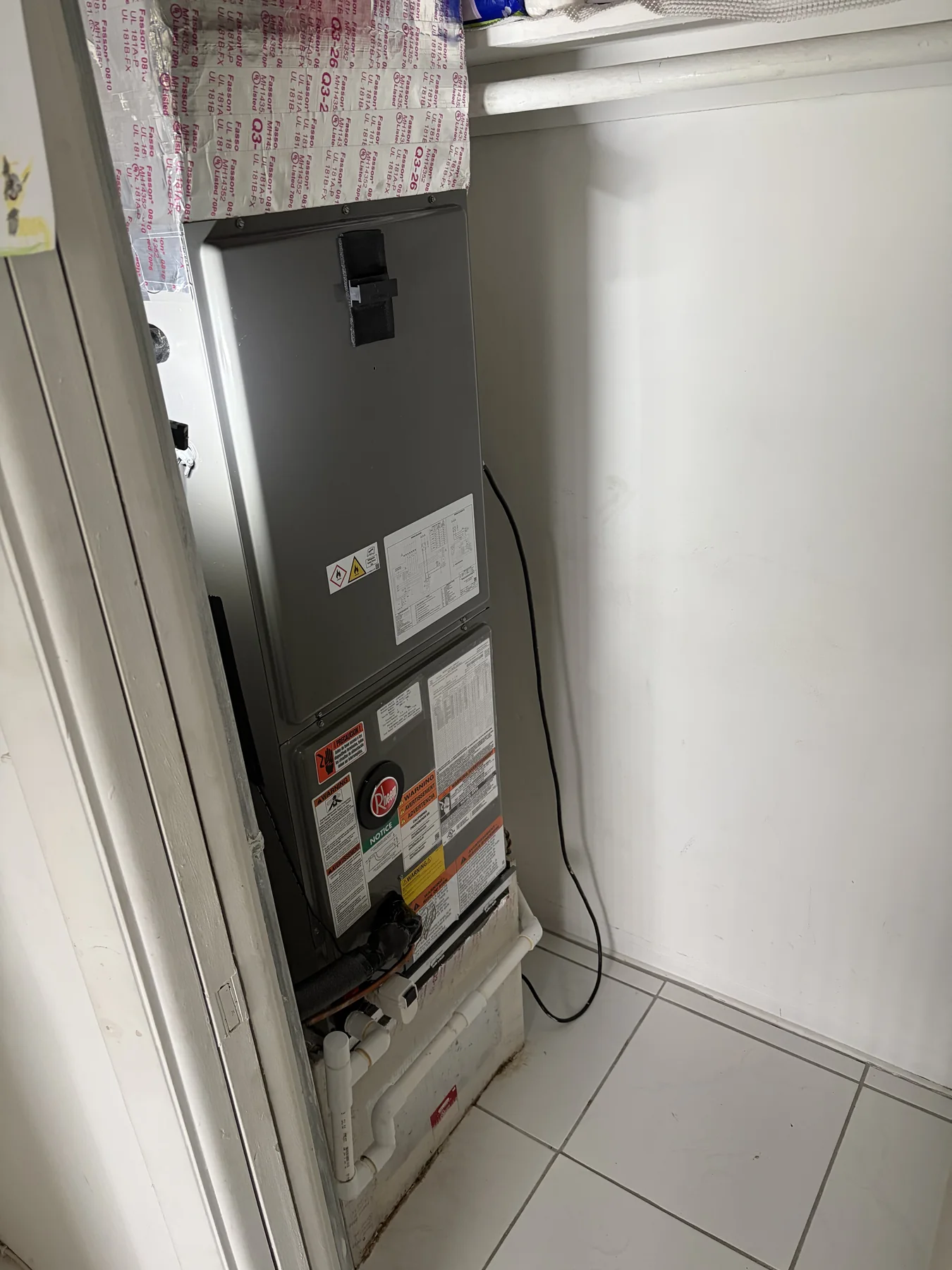 Another photo of Rheem HVAC installation work