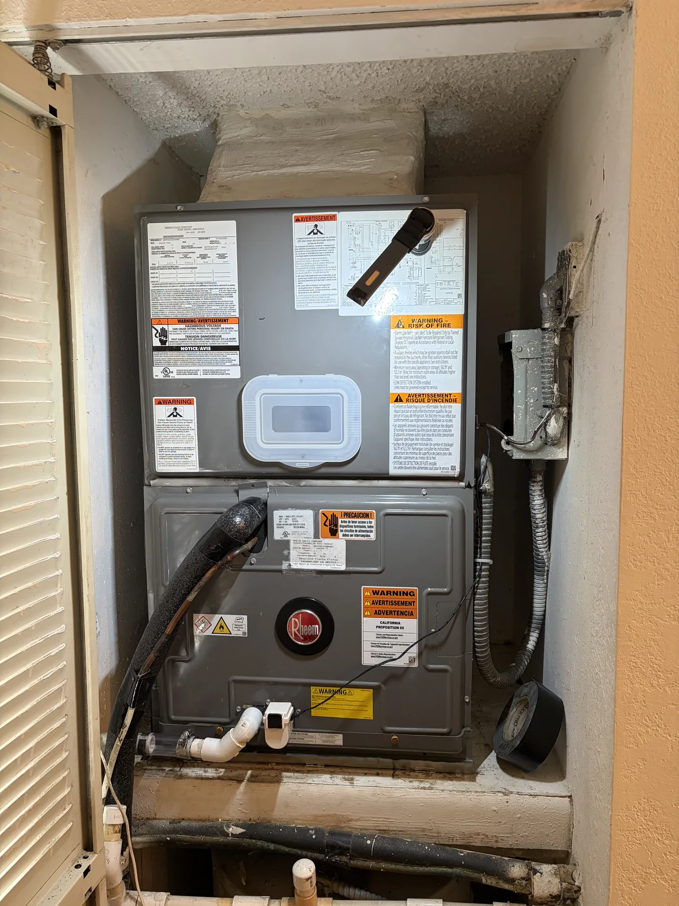 Photo from a shorty HVAC unit installation